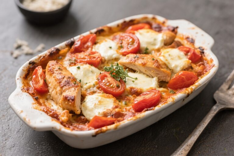 Chicken Mozzarella Tomato Casserole – A Cozy, Crowd-Pleasing Bake