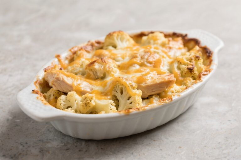 Cheesy Chicken Cauliflower Bake – Comforting, Creamy, and Easy