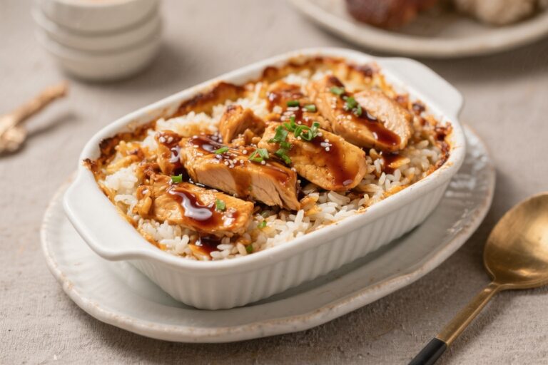 Chicken Teriyaki Rice Casserole – A Cozy, Flavor-Packed Weeknight Bake