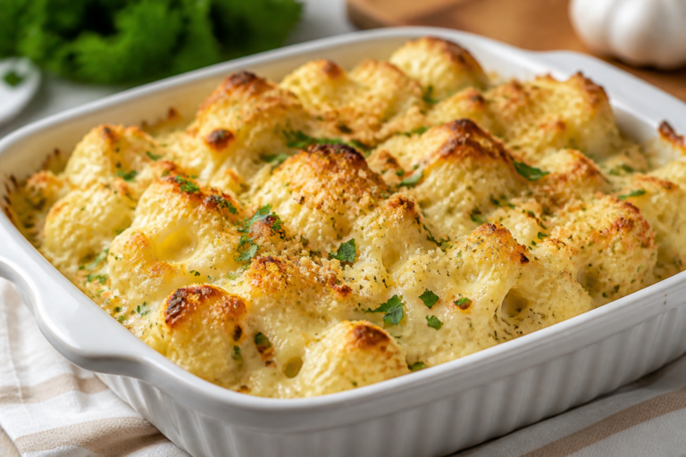 Creamy Garlic Parmesan Cauliflower Bake – Comforting, Easy, and Flavor-Packed