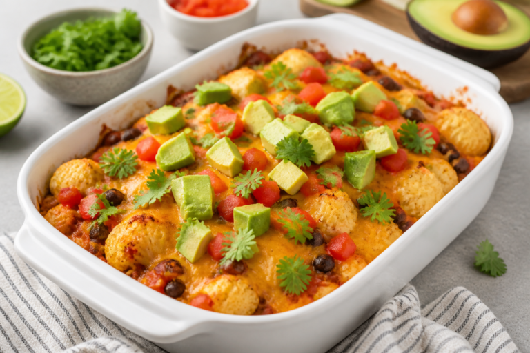 Easy Cauliflower Taco Bake – A Cozy, Flavor-Packed Weeknight Dinner