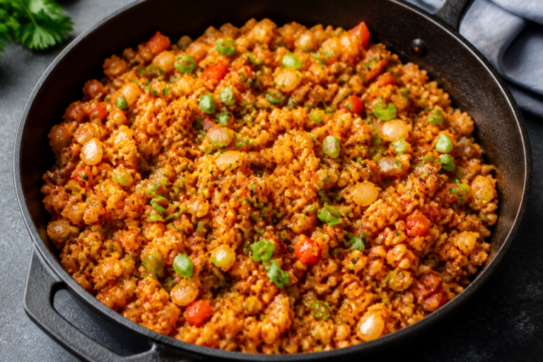 Spicy Cajun Cauliflower Rice Skillet – A Bold, One-Pan Weeknight Favorite