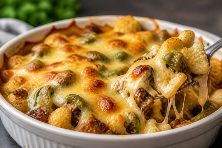 Loaded Philly Cheesesteak Cauliflower Casserole – A Cozy, Flavor-Packed Dinner