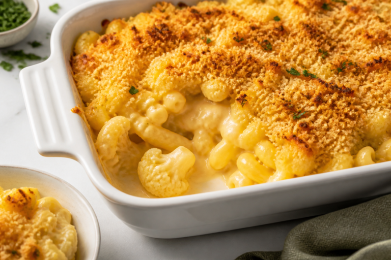 Creamy Cauliflower Mac and Cheese Bake – Cozy, Comforting, and Weeknight-Friendly
