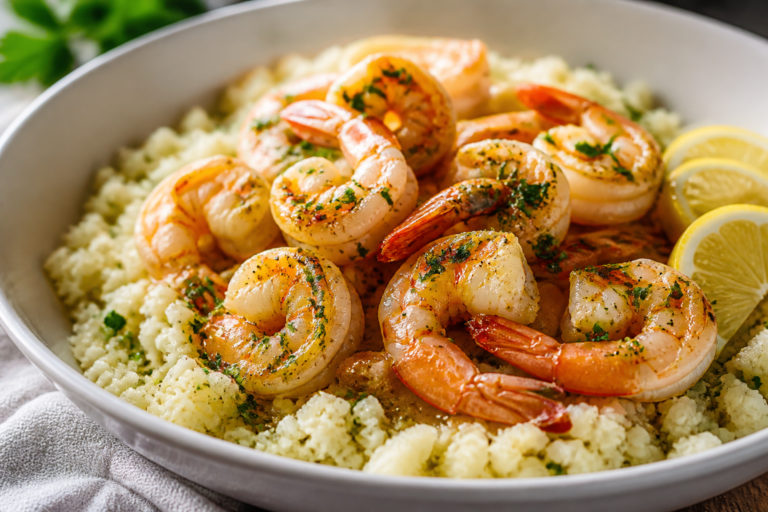 Lemon Butter Shrimp and Cauliflower Rice – Bright, Quick, and Satisfying