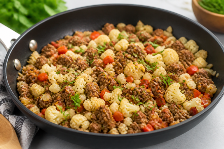Easy Ground Beef Cauliflower Skillet – A Weeknight Favorite