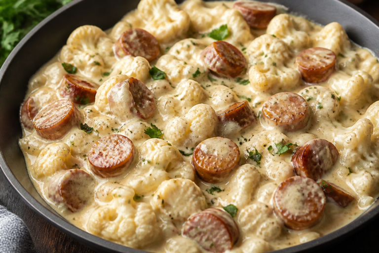 Creamy Smothered Cauliflower and Sausage – Cozy, Satisfying, and Easy