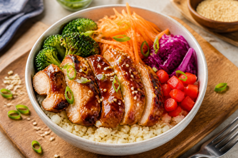 Teriyaki Chicken Cauliflower Rice Bowls – A Fresh, Flavor-Packed Weeknight Meal
