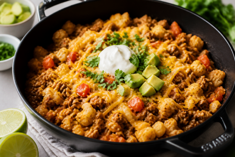 Ground Turkey Cauliflower Taco Skillet – A Fast, Flavor-Packed Weeknight Dinner