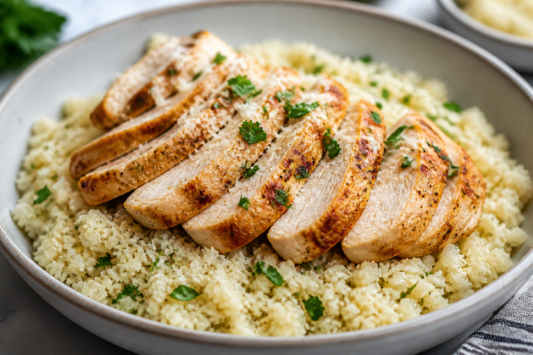 Parmesan Garlic Cauliflower Rice With Chicken – Comforting, Flavorful, and Easy