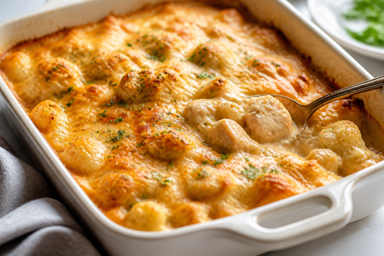 The Absolute Best Creamy Cauliflower Chicken Bake – Comforting, Cozy, and Easy