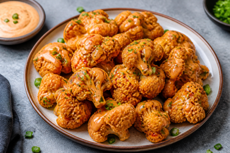 Crispy Bang Bang Cauliflower Bites – Spicy, Tangy, and Totally Snackable