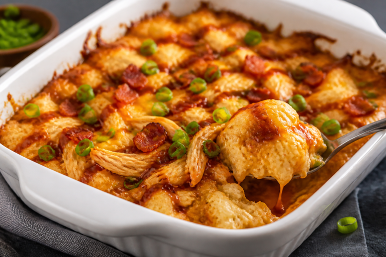 Loaded BBQ Chicken Cauliflower Bake – A Comforting, Crowd-Pleasing Casserole