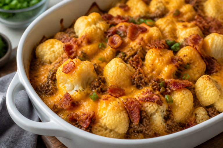 Easy Bacon Cheeseburger Cauliflower Bake – A Cozy, Crowd-Pleasing Dinner