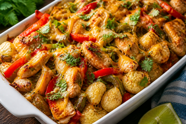 Loaded Chicken Fajita Cauliflower Bake – A Cozy, Flavor-Packed Dinner