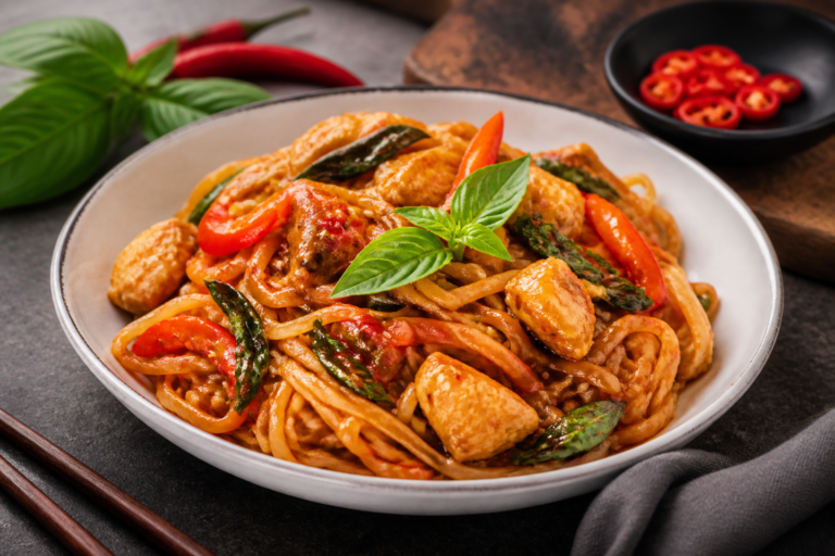 Spicy Thai Basil Chicken Noodles – Fast, Flavorful, and Weeknight-Friendly