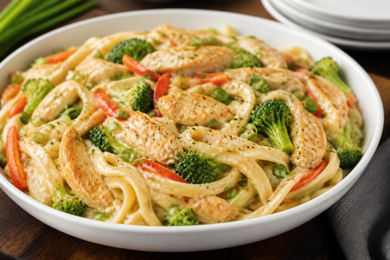 Asian Chicken Alfredo Stir Fry – Creamy, Savory, and Weeknight-Friendly