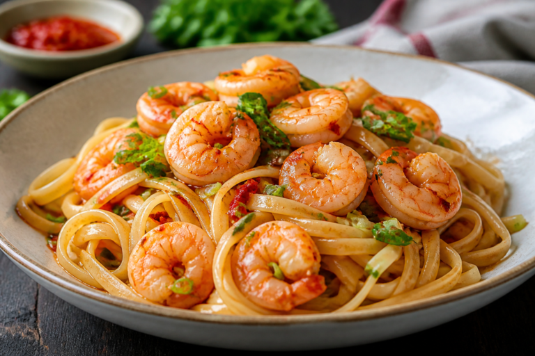 Thai Sweet Chili Shrimp Pasta – A Fast, Flavor-Packed Weeknight Dinner