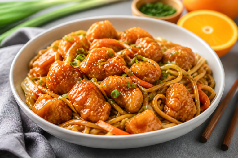 Crispy Orange Chicken Lo Mein – Bright, Crunchy, and Weeknight-Friendly