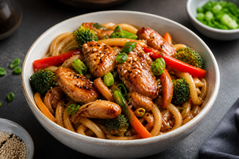 Sweet Soy Chicken Udon Bowls – Cozy Noodles With Bold, Savory Flavor