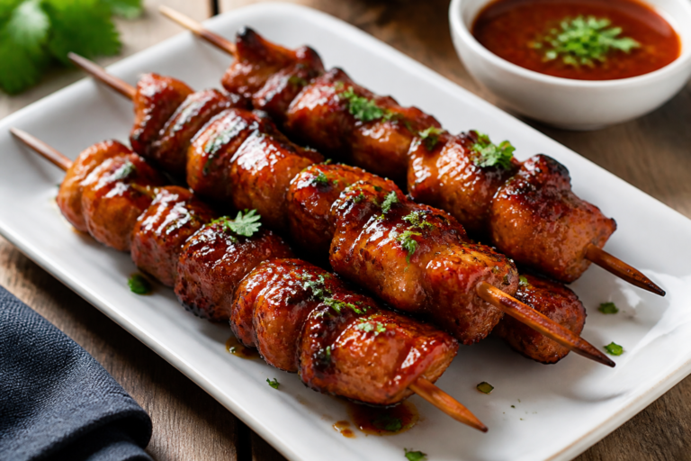Sticky Honey BBQ Chicken Skewers – Sweet, Smoky, and Perfect for Grilling