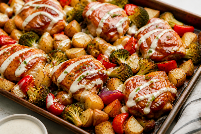 BBQ Ranch Chicken Sheet Pan Dinner – Easy Weeknight Comfort