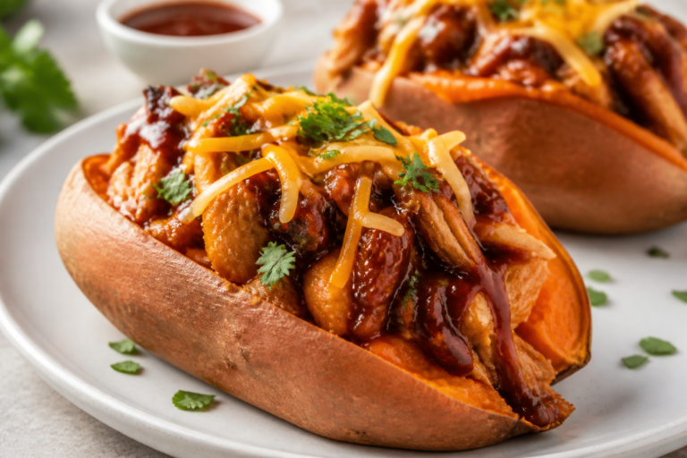 BBQ Chicken Stuffed Sweet Potatoes – Easy, Saucy, and Satisfying