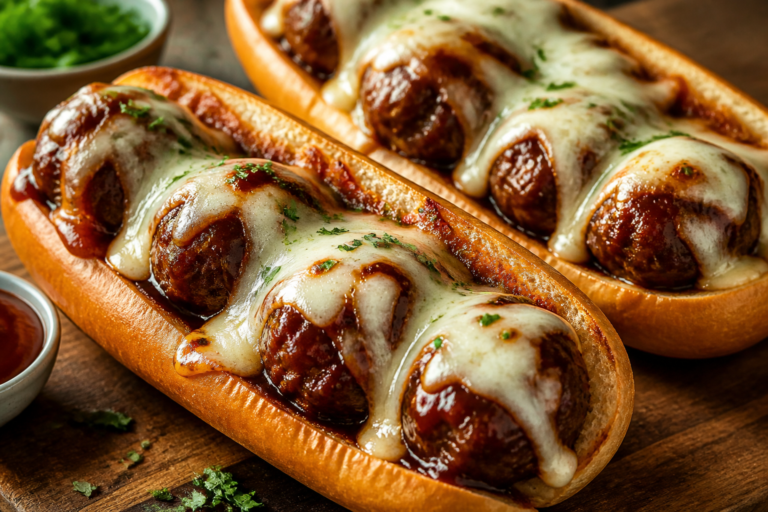 BBQ Meatball Subs With Melted Mozzarella – Saucy, Cheesy, and Comforting