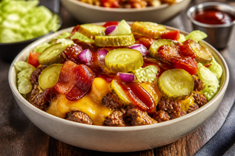 BBQ Bacon Cheeseburger Bowls – A Saucy, Satisfying Twist on a Classic