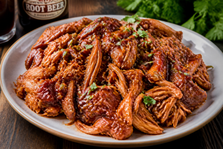 Slow Cooker Root Beer BBQ Chicken – Easy, Tender, Crowd-Pleasing
