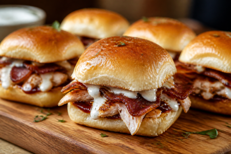 BBQ Ranch Chicken Bacon Sliders – Sweet, Smoky, and Crowd-Pleasing