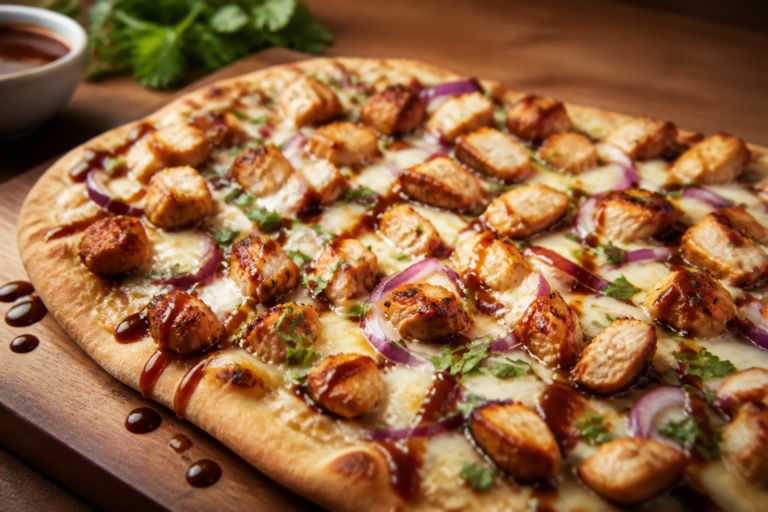 BBQ Chicken Ranch Flatbread Pizza – Easy, Saucy, and Crowd-Pleasing