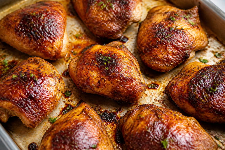 BBQ Chicken Thighs in the Oven – Tender, Juicy, and Saucy