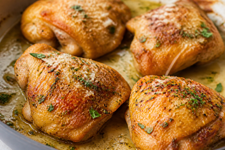 Garlic Parmesan Chicken Thighs – Crispy, Juicy, and Packed With Flavor