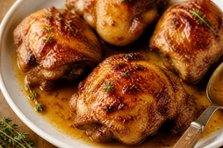 Maple Dijon Chicken Thighs – Sweet, Tangy, and Perfectly Tender