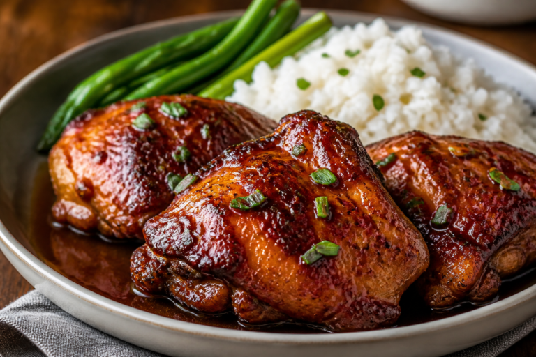 Sticky Bourbon Chicken Thighs – Sweet, Savory, and Perfectly Glazed