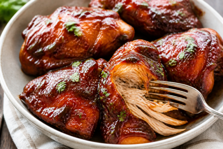 Slow Cooker BBQ Chicken Thighs – Tender, Saucy, and Effortless