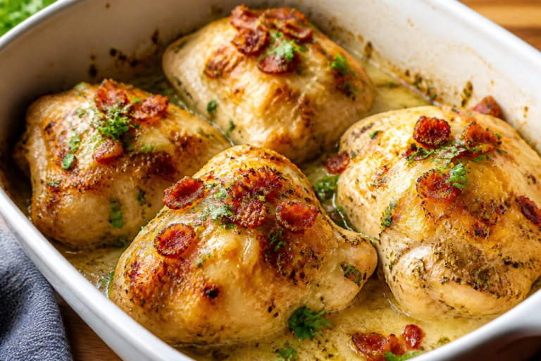 Loaded Ranch Chicken Thighs – Crispy, Creamy, and Seriously Satisfying