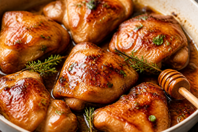 Melt In Your Mouth Honey Chicken Thighs – Tender, Juicy, and Sticky-Sweet