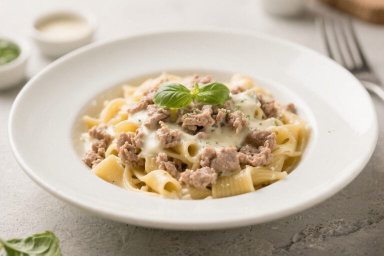 Healthy Ground Turkey Alfredo Pasta – Creamy, Comforting, and Better for You