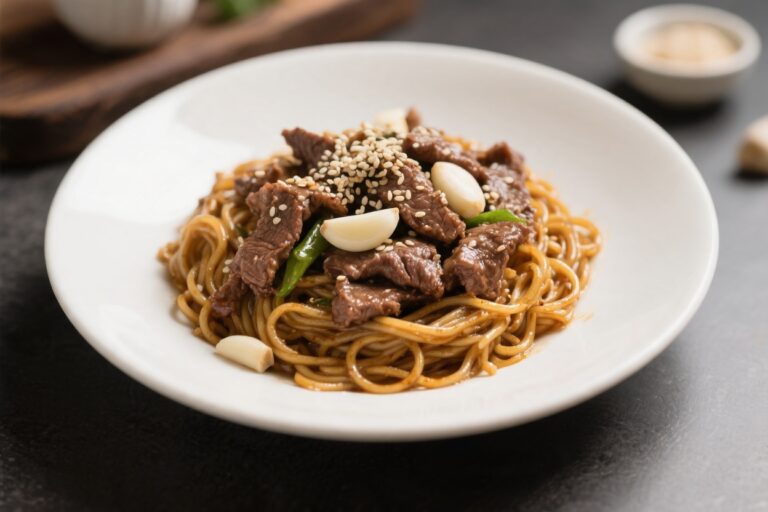 Sesame Garlic Beef Noodles – A Savory, Weeknight Comfort Dish