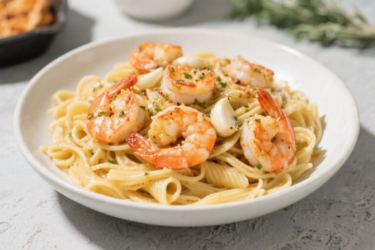 Air Fryer Garlic Butter Shrimp Pasta – Fast, Flavorful, and Comforting