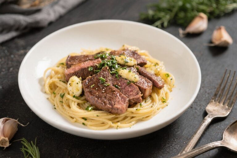 Healthy Garlic Butter Steak Pasta – A Lighter, Flavor-Packed Weeknight Favorite