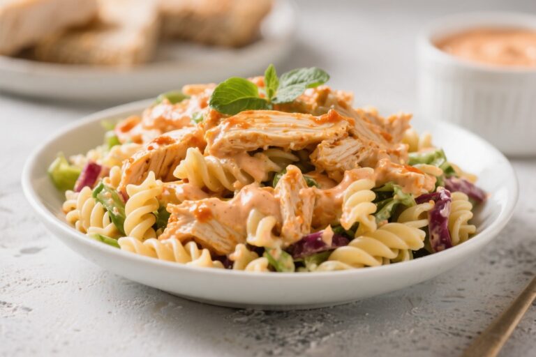 Creamy Buffalo Chicken Protein Pasta Salad – Bold Flavor, Easy Meal Prep