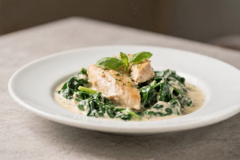 Healthy Creamy Chicken & Spinach – Comforting, Light, and Weeknight-Friendly
