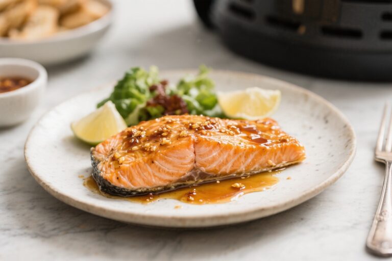 Air Fryer Maple Dijon Salmon – Fast, Flavorful, and Weeknight-Friendly