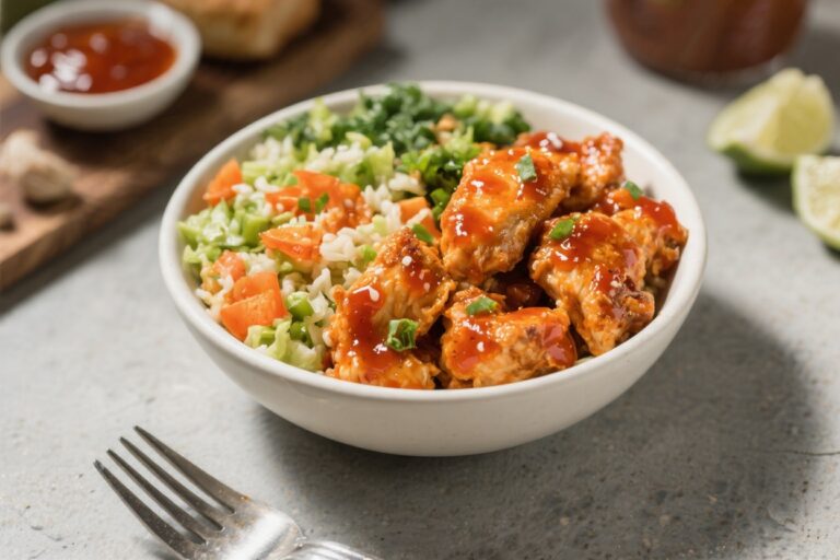 Air Fryer Hot Honey Chicken Bowls – Crispy, Sweet, and Spicy Comfort