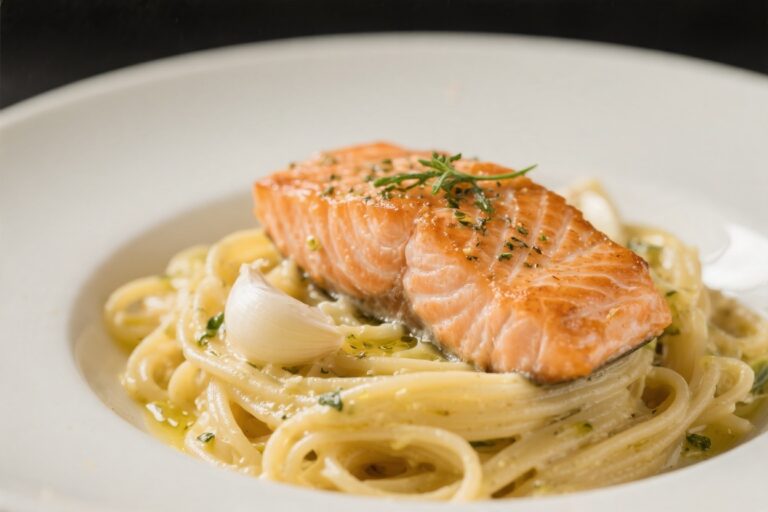 Garlic Butter Salmon Pasta – Comforting, Creamy, and Weeknight-Friendly