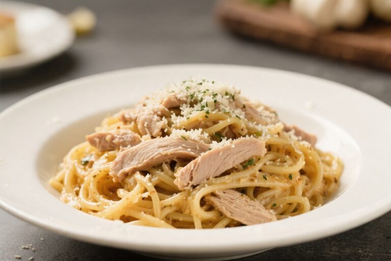 Garlic Parmesan Turkey Pasta – Creamy, Comforting, and Weeknight Easy