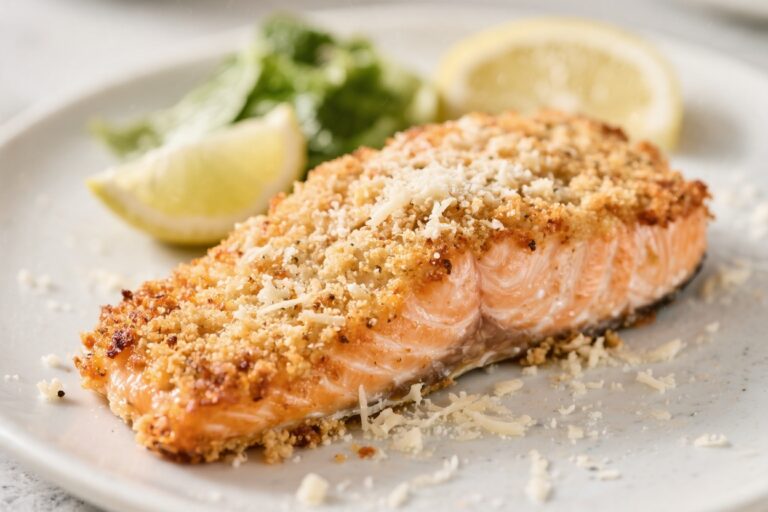 Crispy Air Fryer Parmesan Crusted Salmon – Simple, Crunchy, and Fast